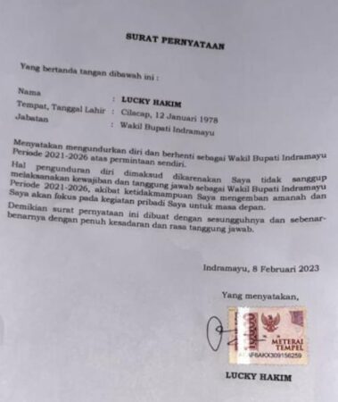 Surat pengunduran diri Lucky Hakim